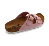 LEON 4010 Leather Sandal Clogs for Women - Rose