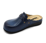 LEON 5000 Leather Clogs for Women - Blue