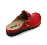 LEON 5000 Leather Clogs for Women - Red