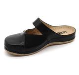LEON 953 Leather Clogs for Women - Black