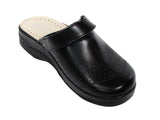 Dr Punto Rosso Medical Comfort 812SBR Leather Clogs for Women - Black