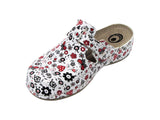 Dr Punto Rosso D235A4 Clogs for Women - Flower-Red