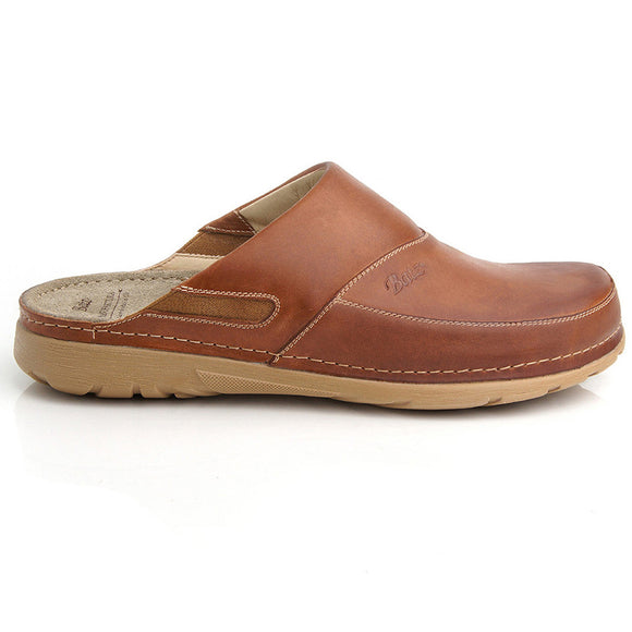Batz PETER Leather Sandal Clogs for Men - brown