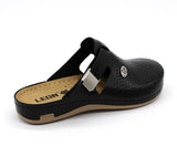 LEON 950 Leather Clogs for Women - Black
