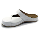 LEON 953 Leather Clogs for Women - White