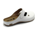 LEON 953 Leather Clogs for Women - White