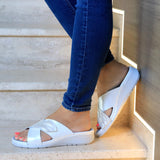 Batz XENIA Leather Sandal Clogs for Women - white
